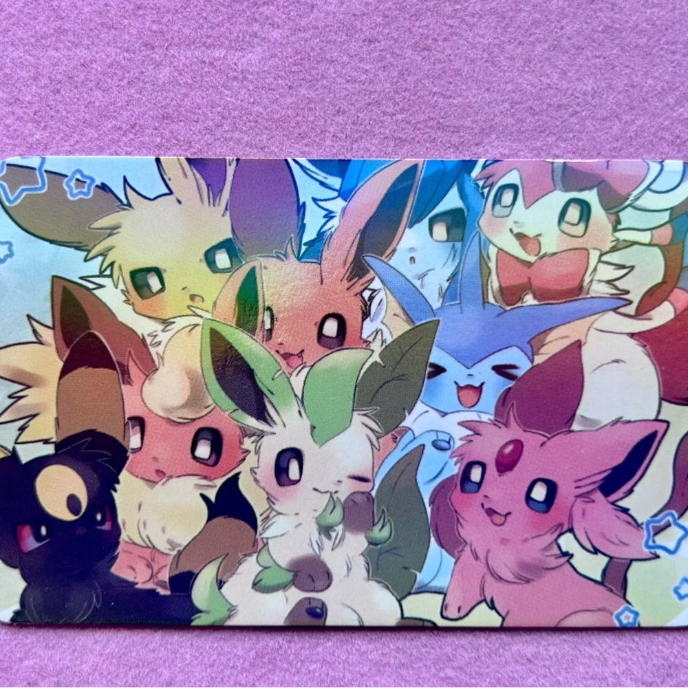 Eevee Evolutions Harmony — Rainbow Gloss Foil Collectible Art Card ✨